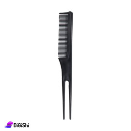 Thin Comb with Thin Duble Handle for Styling - Black