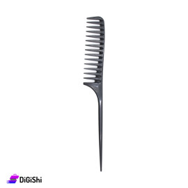 Wide Comb with Thin Handle for Styling - Black
