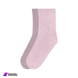 Girl's Long-Sleeved Bashkir Socks - Pink