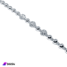 Women's Bracelet Chain with Strass - Silver