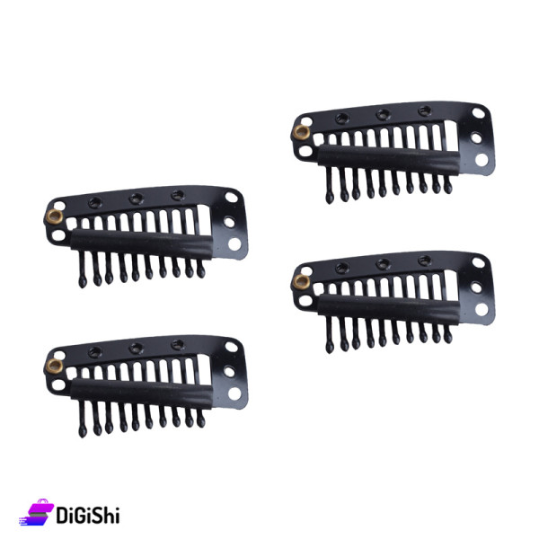 Chunni Clips with Safety Pins - Black