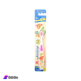 JollyDent Children's Toothbrush with Butterflies 3-5 Years - White
