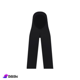حجاب قطن مع قطبة التقى - أسود