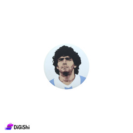 دبوس معدن دائري - رسمة لاعب كرة قدم