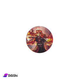 Pin-Back Button - Drawing Of A Character Of Demon Slayer Anime