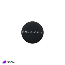 دبوس معدن دائري - أسود رسمة من مسلسل Friends