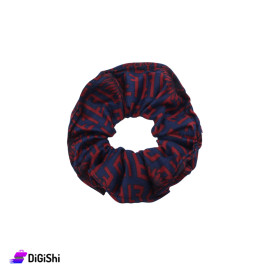 Fendi Logo Fabric Hair Tie - Navy and Red
