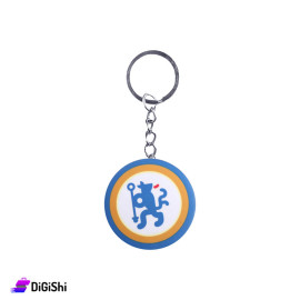 Circular Shape Plastic Keychain With Chelsea Logo