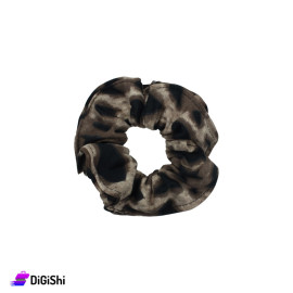 Black Stained Cloth Hair Tie - Brown
