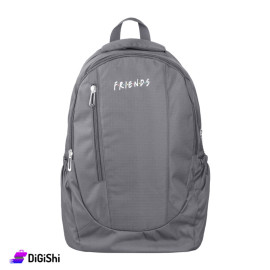FRIENDS Two Layer Laptop Backpack and Shoulder Bag - Gray