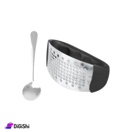 Stainless Steel Garlic Masher with Spoon