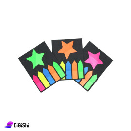Set of Colored Sticky Notes in the Shape Stars and Arrows