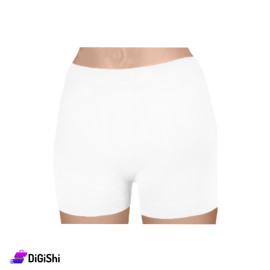 Solitaire Lycra Shorts for Women - White
