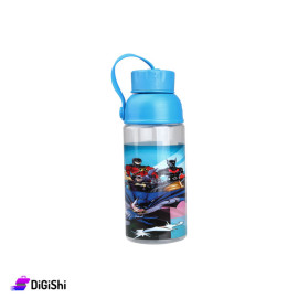 Batman Plastic Water Bottle With Cover - Blue