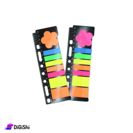 Set of Colorful Rectangles and Flower Sticky Notes