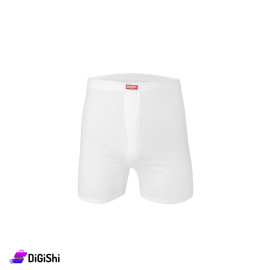 DVD Men's White Cotton Shorts With Elasticated Waist XXL-3XL