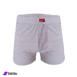DVD Men's Gray and White Printed Shorts M-L-XL