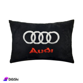 مخدة مخمل سوداء مع شعار Audi