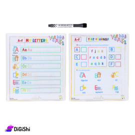 Flexible Transparent Plastic Educational Board Paper English Letters with Black Pen From A to F