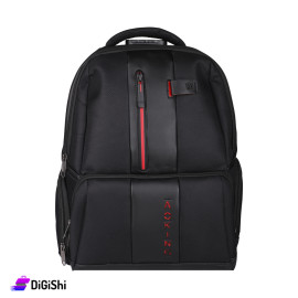 AOKING Two Layers Laptop Backpack and Shoulder Bag - Black