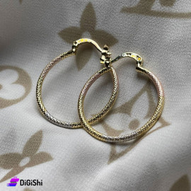 Thin Circle Earrings - Gold Silver and Bronze