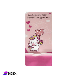 Plexi Mobile Holder with Unicorn - Pink