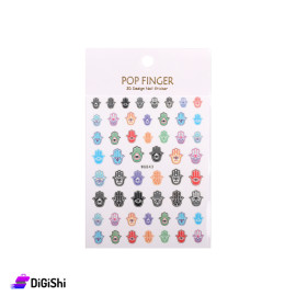 POP Finger Nail Decoration Stickers with Palm print Drawing