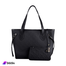 LOUIS VUITTON Women's Leather Handbag with Small Bag - Black