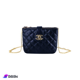 Women's 3-Layer Leather Bag With GUCCI Lock - Navy