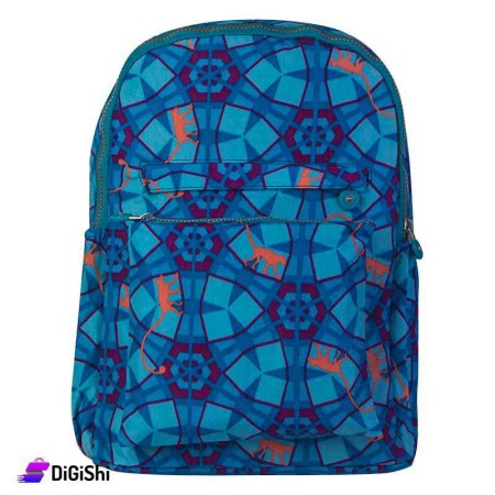 حقيبة ظهر ملونة بالأزرق والكحلي