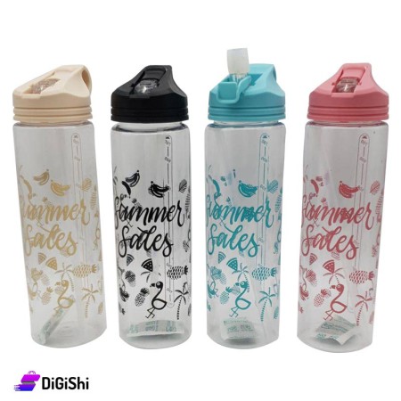 Water Bottle with Straw Summer Sales 700 ml