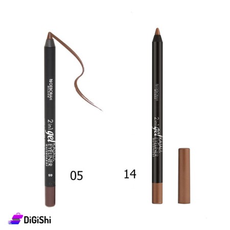 DEBORAH 2 In 1 Gel Kajal & Eyeliner Brown Eye Pencil