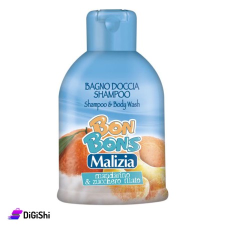 شامبو وجل استحمام 2 ب 1 Malizia Bon Bons Mandarino & Zucchero Filato