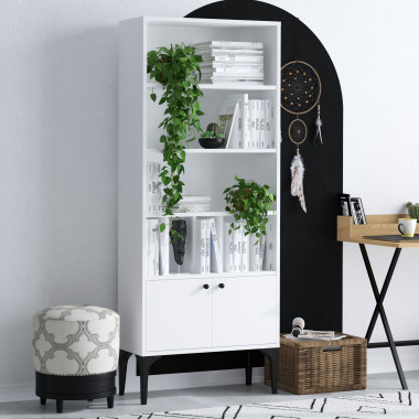 SD Home White Bookshelf 393MRD1231 (aj)