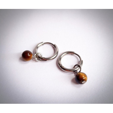 SD Womens Brown Stainless Steel Earrings