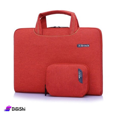 حقيبة لابتوب يد قماش مبطنة 17.3 بوصة BRINCH BW-208 - أحمر