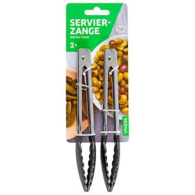Vivess Stainless Steel Tong For Kitchen 2pcs 