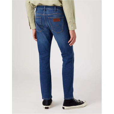 Wrangler Mens Navy For Real Larston 812 Slim Tapered Jeans 