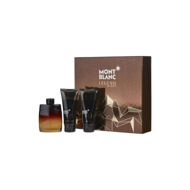 Mont Blanc Mens Legend Night Eau De Parfum Gift Set - 3Pc 