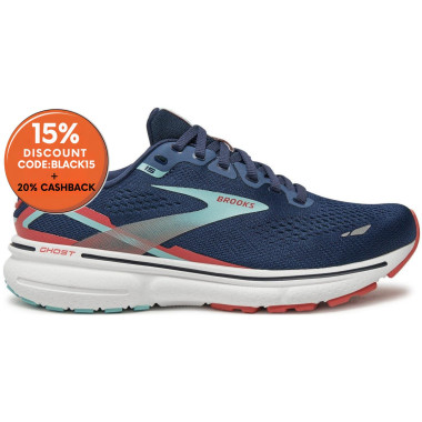 Brooks Womens Navy Multi Ghost 15 Sneakers 