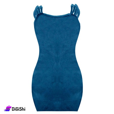 فستان قصير نسائي - أزرق