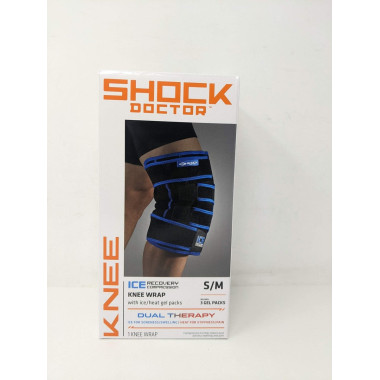Shock Doctor Mens Navy Blue Ice Recovery Compression Knee Wrap