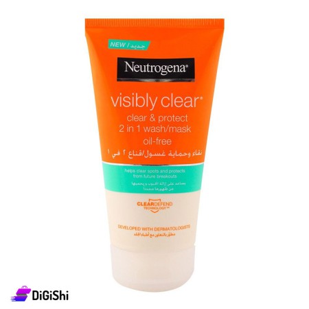Neutrogena Visibly Clear Clear & Protect 2 in 1 Wash/Mask
