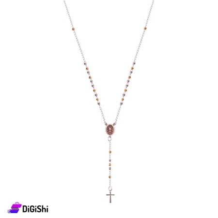 Women Rosary With Cross - Silver