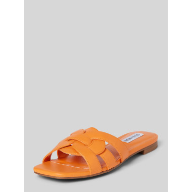 Steve Madden Womens Orange Vcay Leather Slipper 