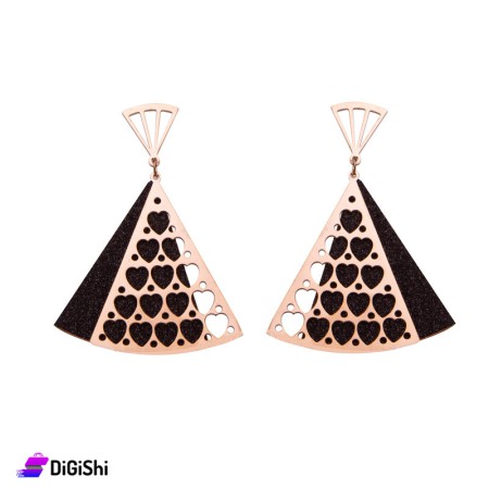 Earring Triangles And Hearts
