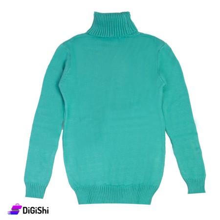 Women's Wool Sweater with Neck Tiffany