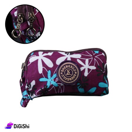 SHENGXILU Women's 2 Layers Cloth Small Bag -Purple