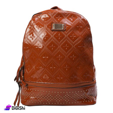 Women's Leather Backpack - Honey