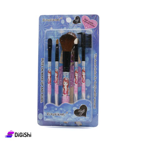yingxiumei Makeup Brushes Set - Blue